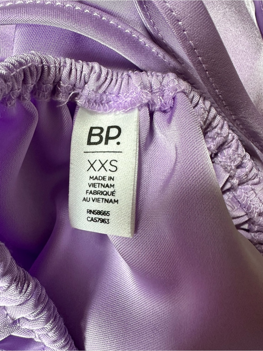 NWT BP Satin Lace Up Minidress in Lilac Purple XXS - Picture 5 of 10